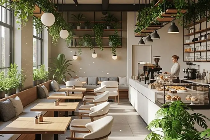 Local comercial diseñado en Bogotá con distribución de zonas de exhibición y atención